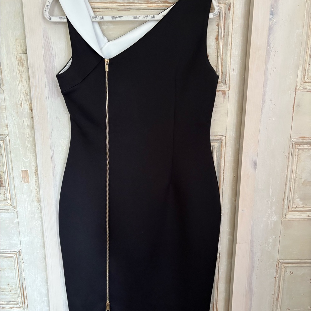 Elegant Black and White Dress